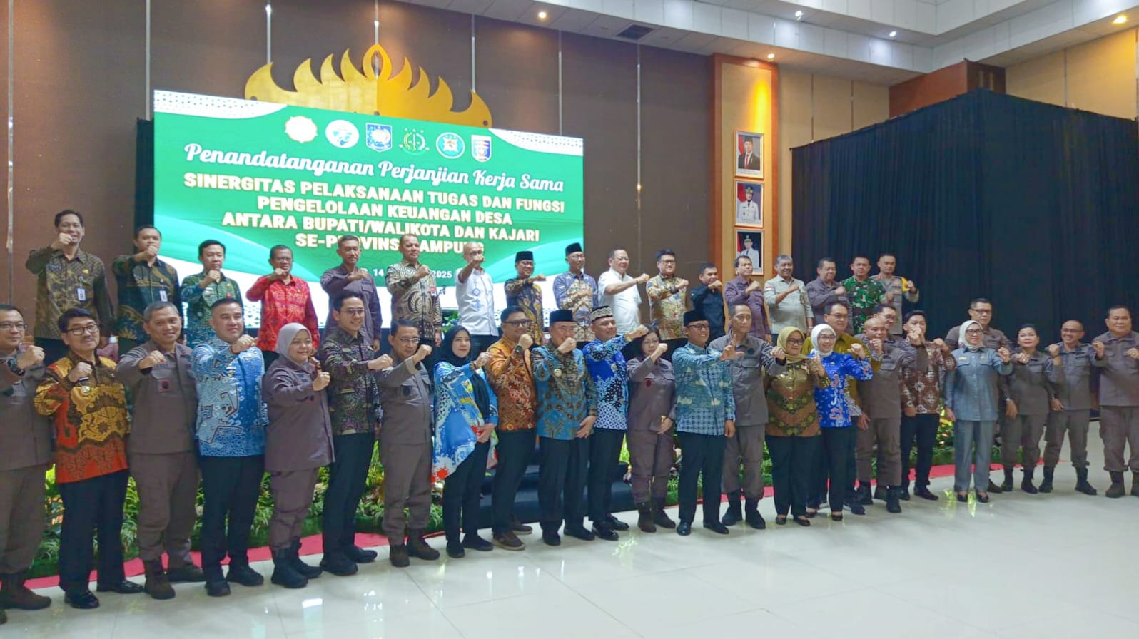 Kepala Daerah se-Lampung Teken MoU, Kejaksaan RI Siap Awasi Dana Desa dan Kelurahan