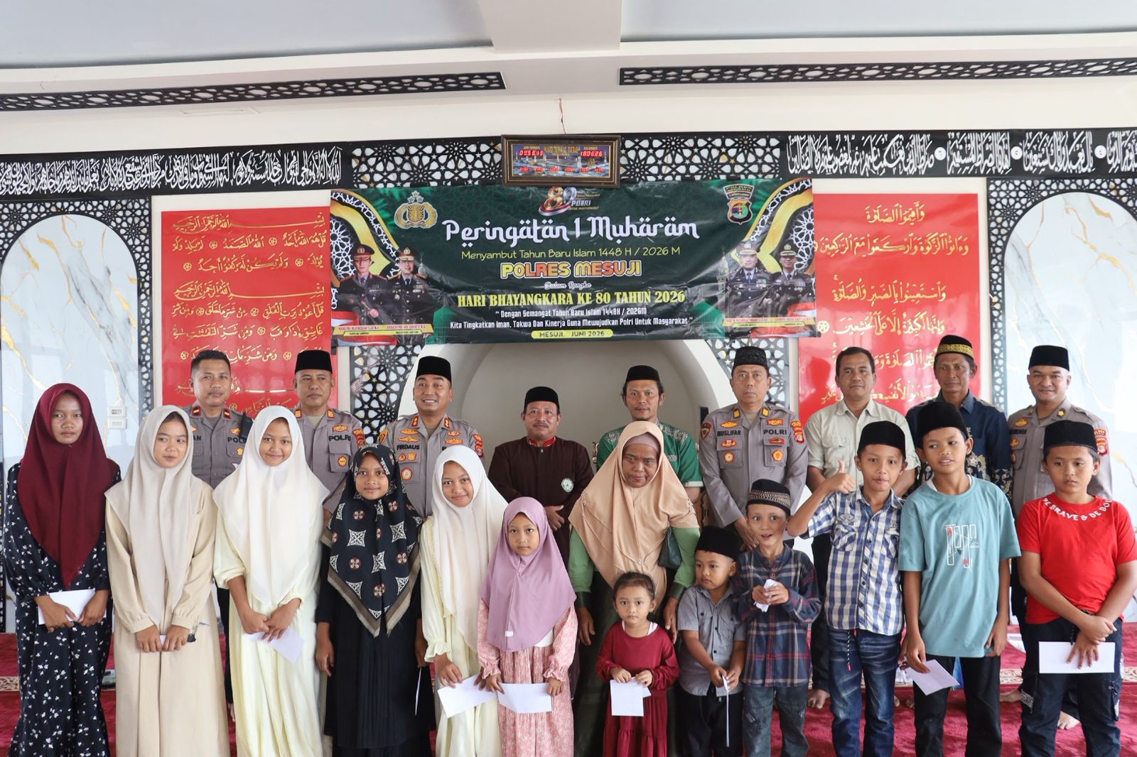 Sambut 1 Muharam 1448 H, Polres Mesuji Gelar Doa Bersama dan Santuni Anak Yatim