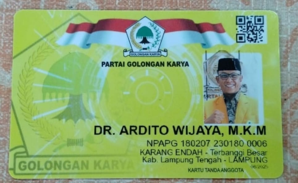 Ardito Wijaya Bidik Kursi Ketua DPD Golkar Lampung