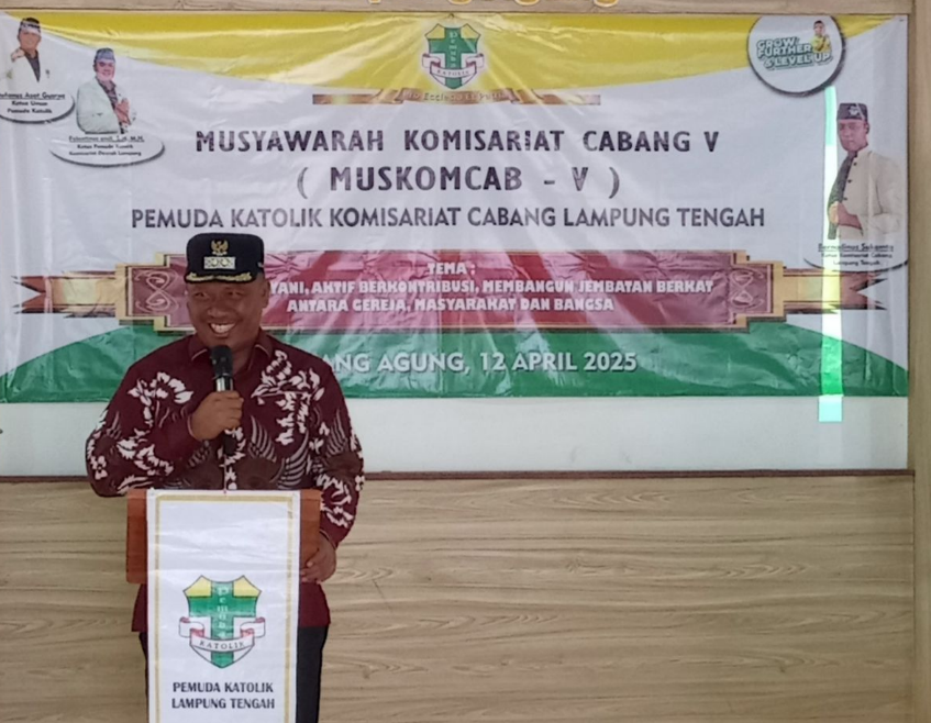 Wabup I Komang Koheri Membuka Muskombac V Pemuda Katolik Lampung Tengah