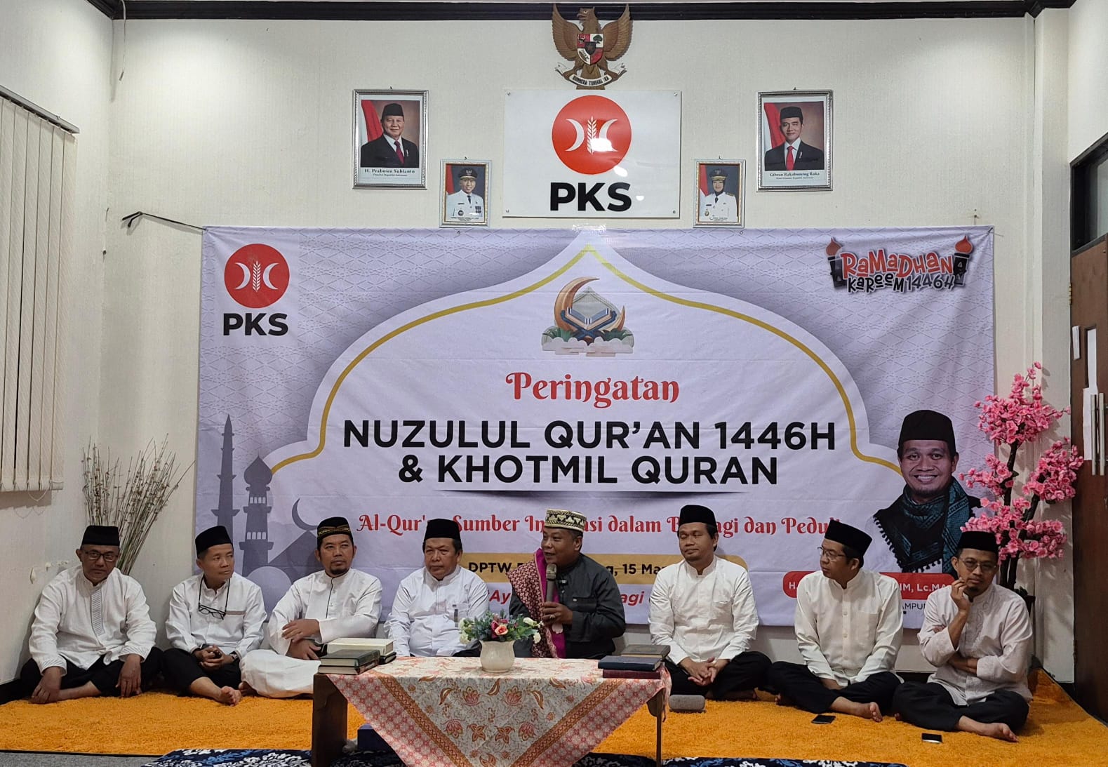 DPW PKS Lampung Perkuat Ukhuwah Melalui Nuzulul Quran 1446 H dan Khotmil Quran
