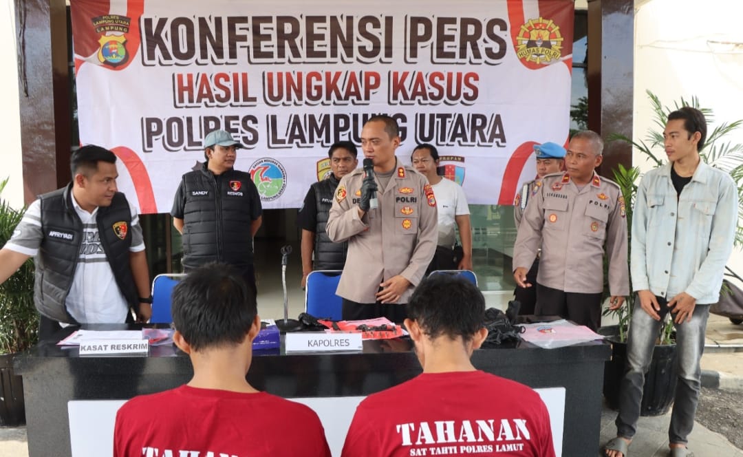 Dua Spesialis Pencuri Mobil dan Motor Dibekuk Polres Lampung Utara