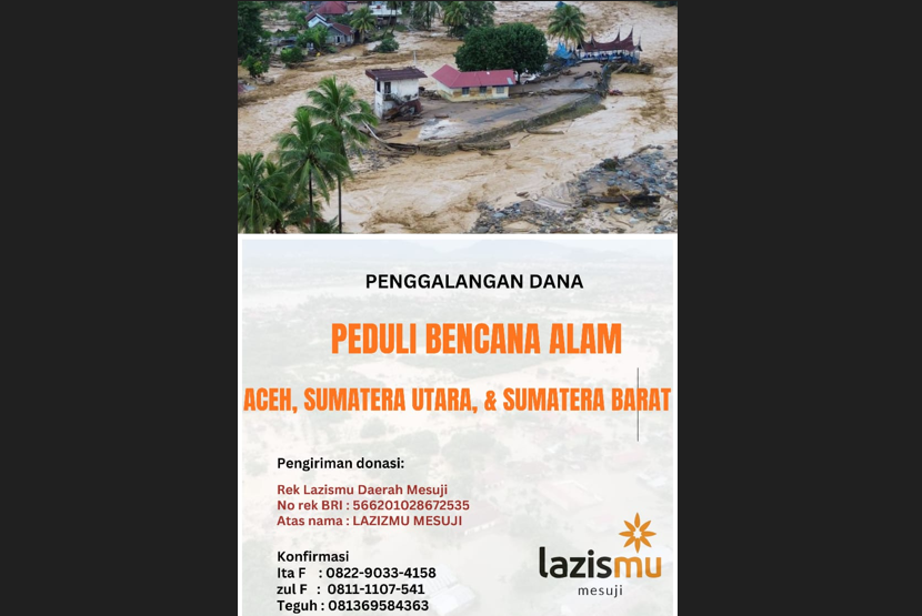 PDM Muhammadiyah Mesuji Galang Dana untuk Korban Terdampak Bencana Banjir di Sumatera
