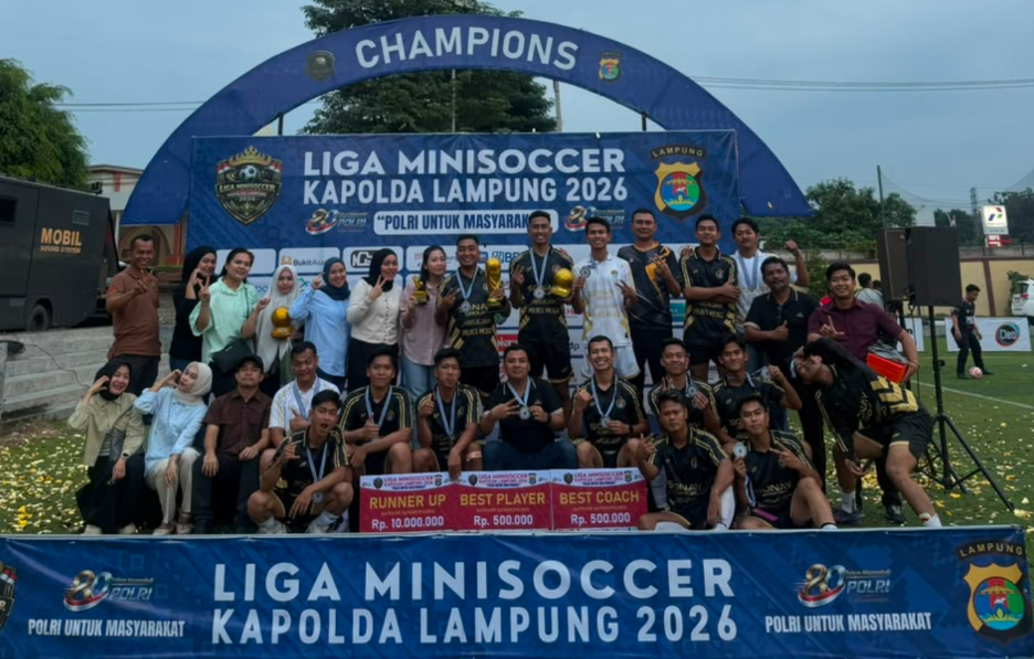 Polres Mesuji Sabet Runner Up Mini Soccer Kapolda Lampung 2026