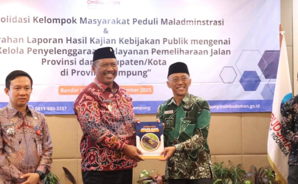 Wabup Lamteng Hadiri Penyerahan Laporan Analisis Kajian 2025