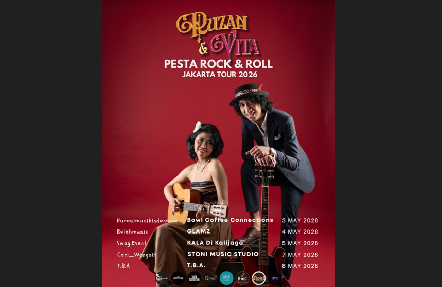 Ruzan & Vita Siap Gelar 'Pesta Rock n Roll Jakarta Tour' pada 3–7 Mei 2026