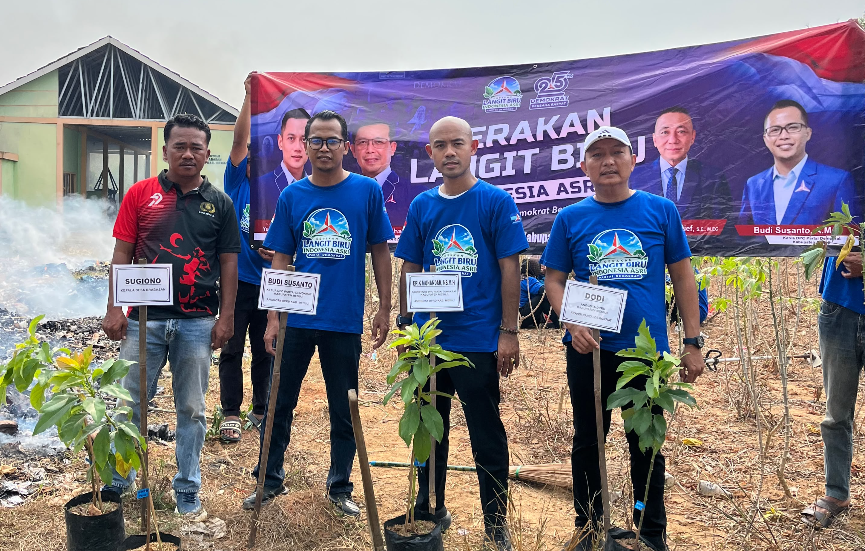 HUT ke-25 Partai Demokrat, DPC Mesuji Gelar Gerakan Langit Biru Indonesia Asri