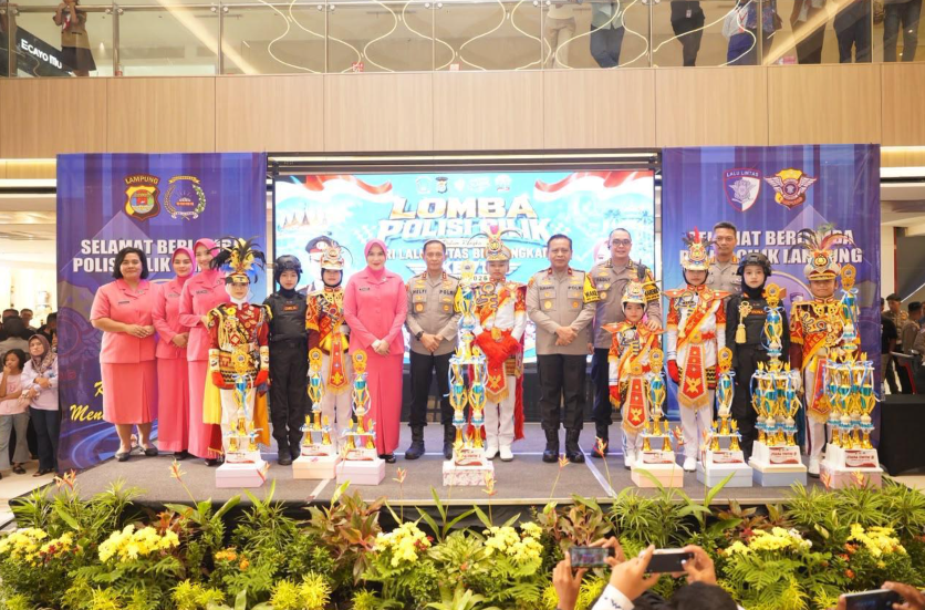 Hari Lalu Lintas Bhayangkara ke-71, Ditlantas Polda Lampung Gelar Lomba Polisi Cilik