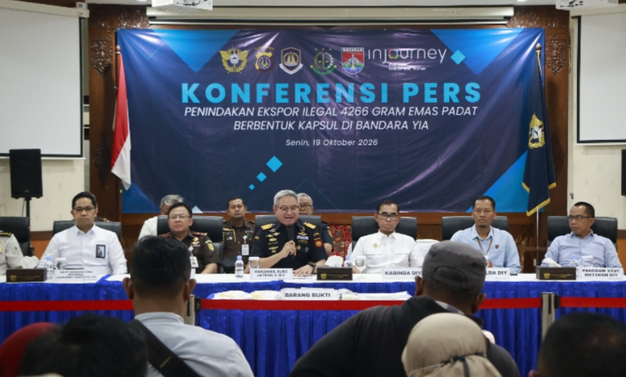Bea Cukai Yogyakarta Gagalkan Dugaan Penyelundupan 4,2 Kg Emas Senilai Rp 11 Miliar di Bandara YIA