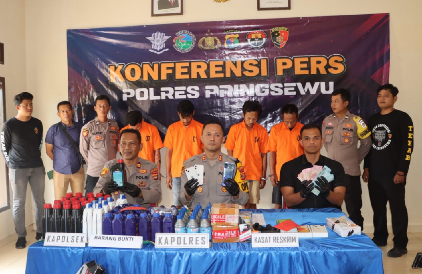 Operasi Sikat Krakatau 2025: Polres Pringsewu Bekuk 13 Tersangka Kasus Pencurian