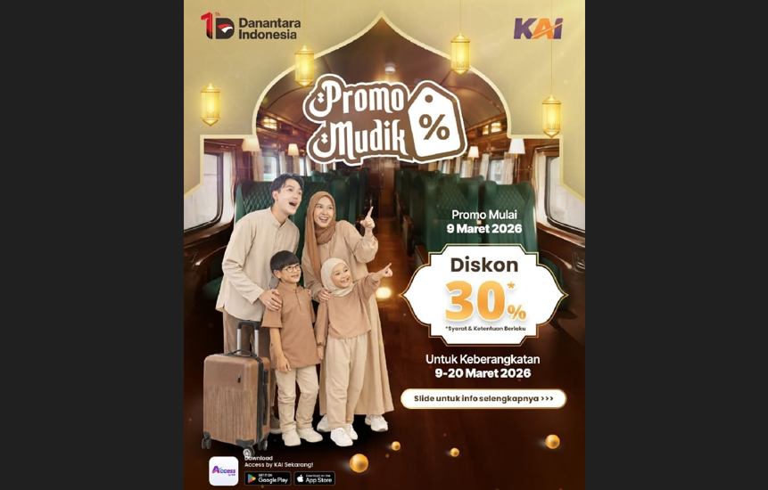 Jelang Mudik Lebaran 2026, KAI Tawarkan Flash Sale & Promo 30% Tiket Kereta