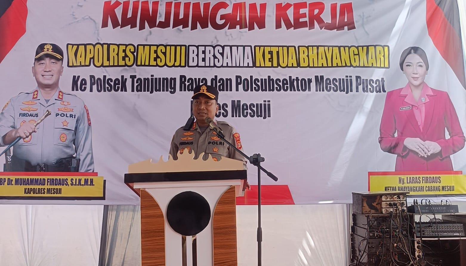 Kunker ke Mapolsek Tanjung Raya, Ini Pesan Kapolres Mesuji