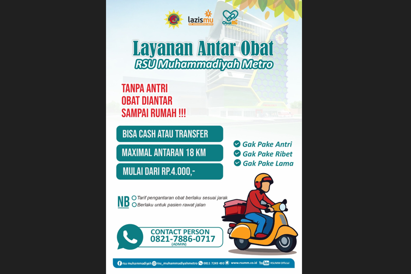 Gak Perlu Antre, Layanan Antar Obat Kini Hadir di RSU Muhammadiyah Metro