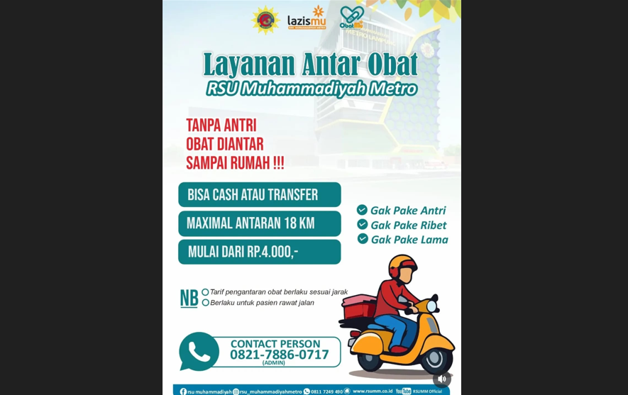 RSU Muhammadiyah Metro Hadirkan Layanan Antar Obat, Pasien Gak Perlu Antre!