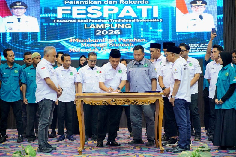 Riyanto Pamungkas Resmi Dilantik Jadi Ketua FESPATI Lampung Periode 2026–2031
