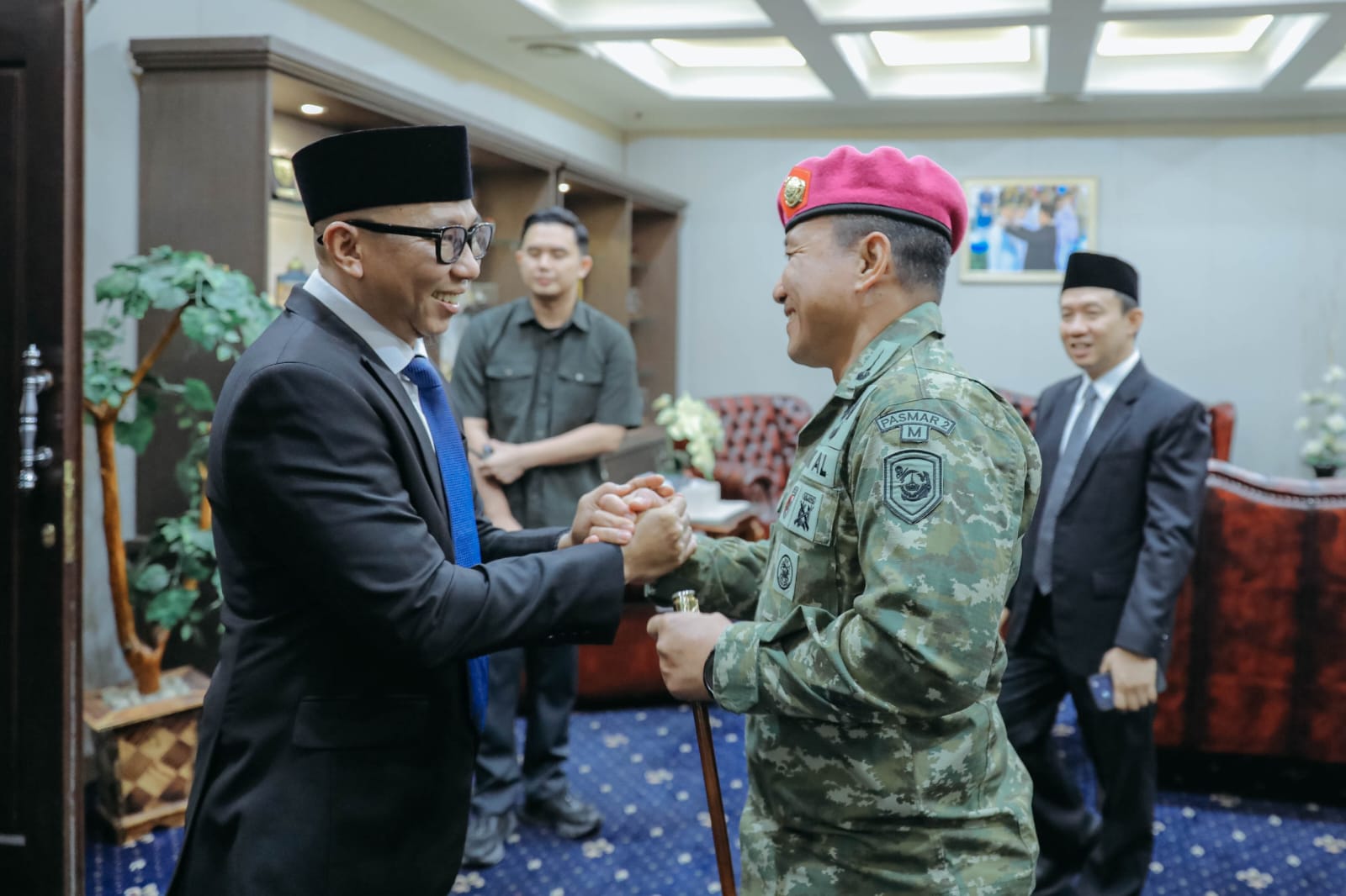 Gubernur Lampung Terima Kunjungan Pamit Danbrigif 4 BS Kolonel Marinir Supriadi Tarigan 