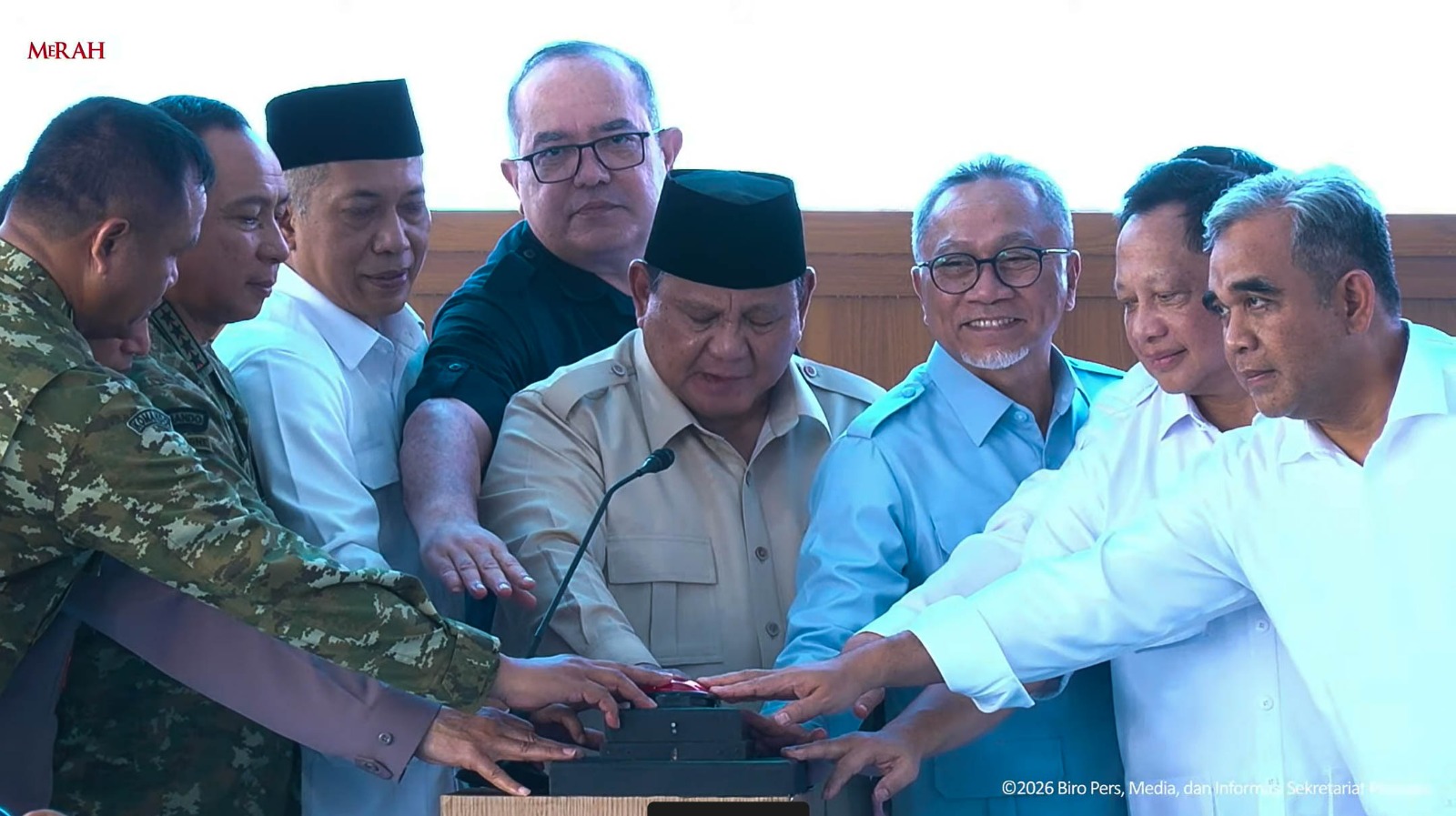 Sekdaprov Lampung Hadiri Peresmian Operasional 1.061 Kopdes Merah Putih