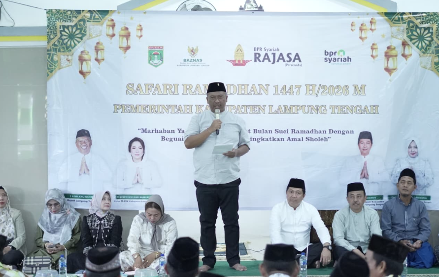 Safari Ramadan di Seputih Raman, Plt. Bupati Lampung Tengah Bagikan Takjil dan Salurkan Bantuan