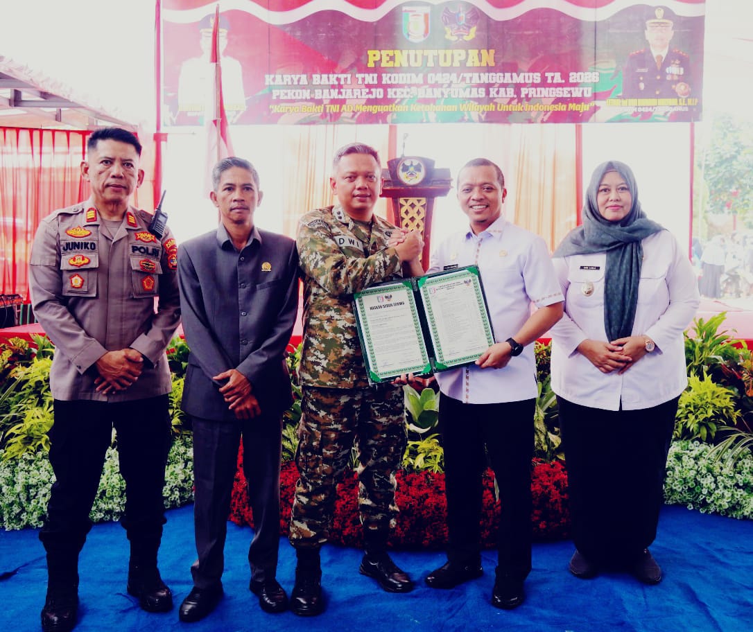 Bupati Pringsewu: Karya Bakti TNI Jadi Bukti Nyata Gotong Royong Bangun Desa