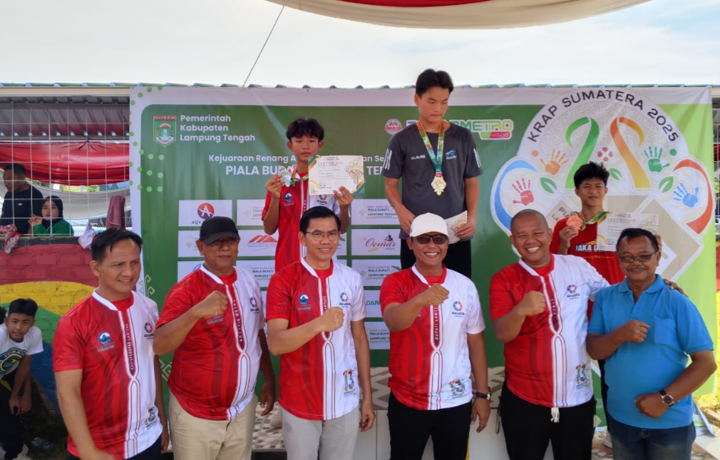 Bupati Ardito Wijaya Resmi Buka Kejuaraan Renang Sumatera Piala Bupati Lampung Tengah