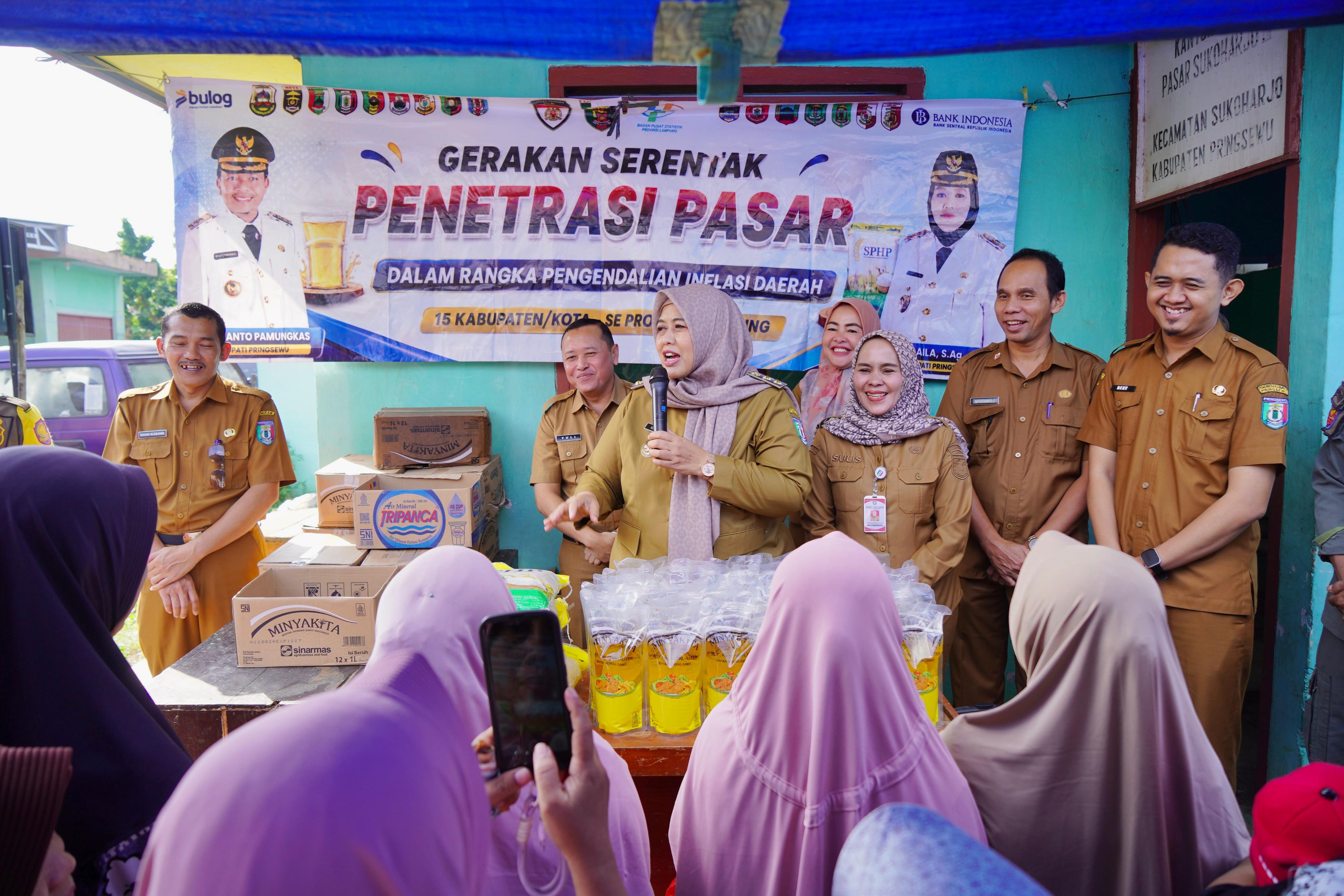 Penetrasi Pasar Sukoharjo Digelar, Pemkab Pringsewu Jaga Stabilitas Harga Pangan