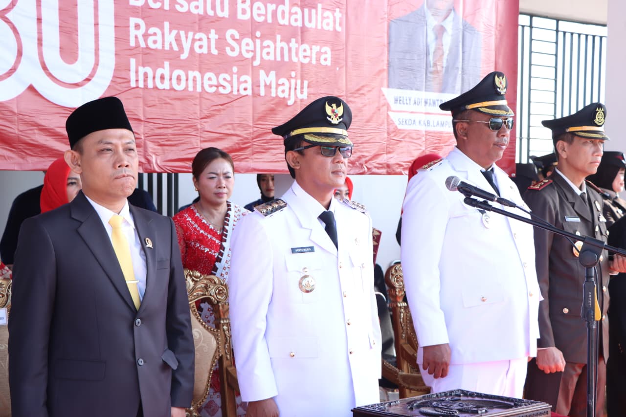 Bupati Ardito Wijaya Jadi Inspektur Upacara HUT ke-80 RI di Lampung Tengah
