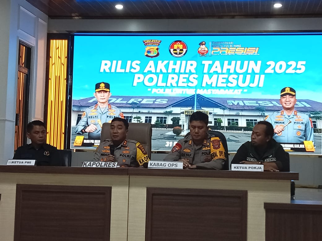 Rilis Akhir Tahun 2025, Polres Mesuji Ungkap Ratusan Kasus Sepanjang Tahun