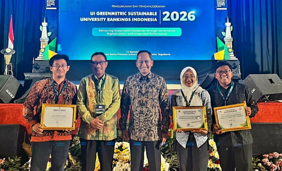 UIN Sunan Kalijaga Raih Tiga Penghargaan UI GreenMetric 2026, Peringkat Naik ke Posisi 31