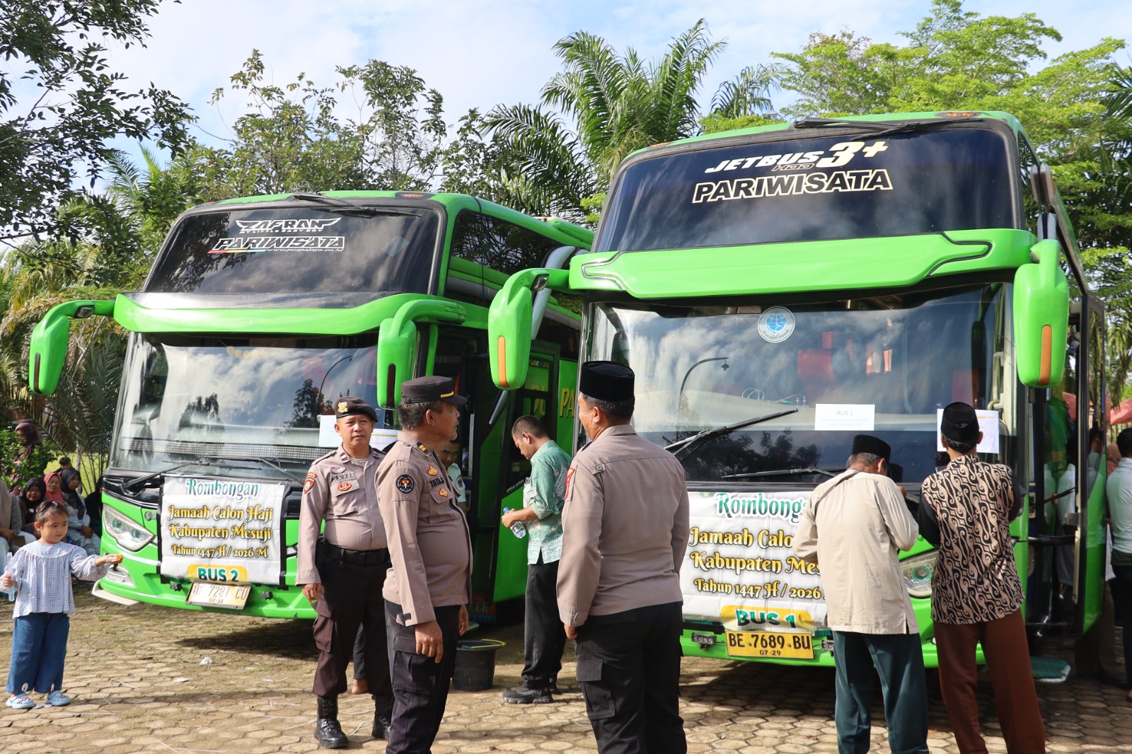 Polres Mesuji Lakukan Pengamanan Pelepasan Jamaah Haji 2026