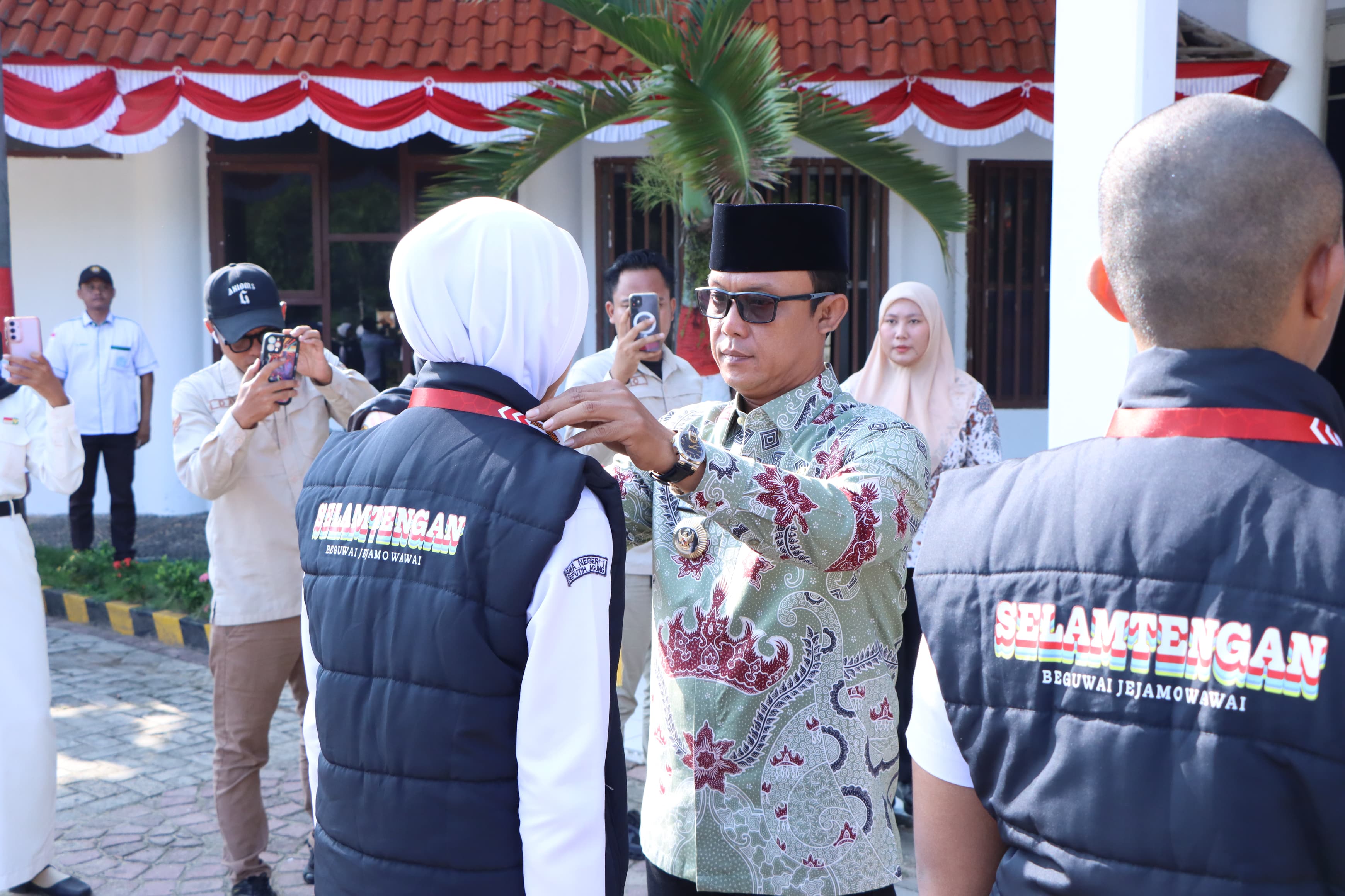 Apresiasi Bupati Ardito untuk Calon Peserta Paskibraka Lamteng di Pelepasan Diklat 2025