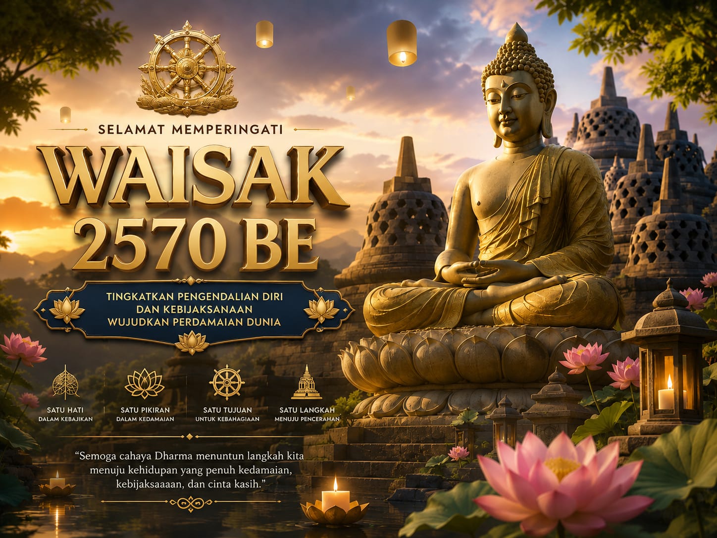 Vesakha Sananda Warnai Waisak 2026 di DIY dengan Rangkaian Kegiatan Sosial dan Spiritual