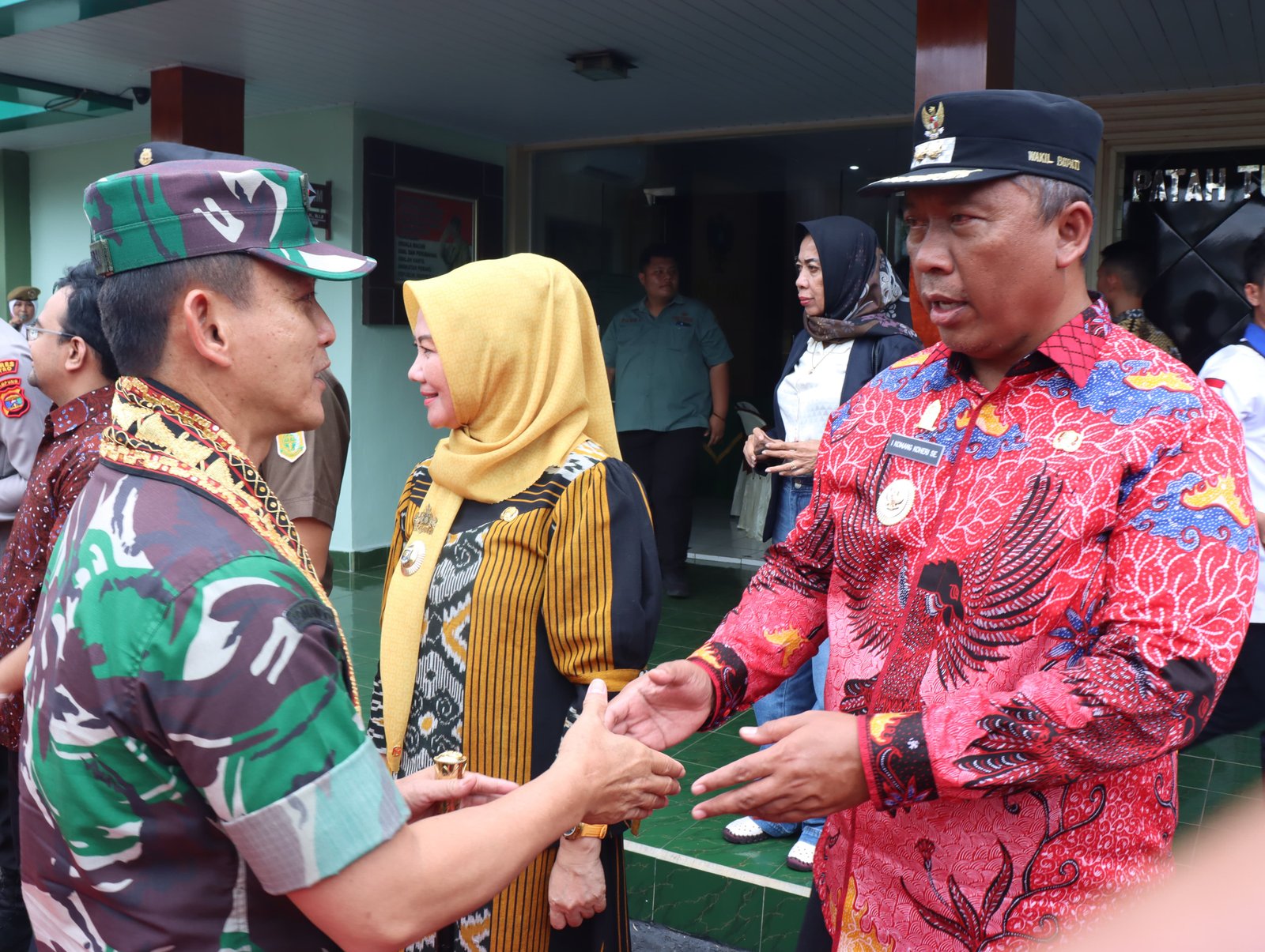 Wakil Bupati Lampung Tengah Sambut Kunker Pangdam II/Sriwijaya di Makodim 0411/KM