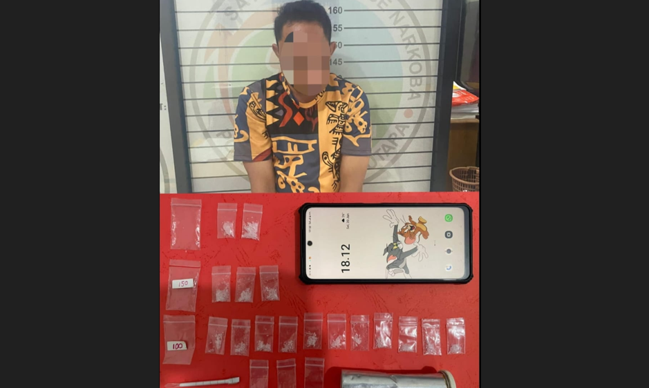 Satnarkoba Polres Lampung Utara Bekuk Pengedar Sabu 16 Paket di Kotabumi Selatan