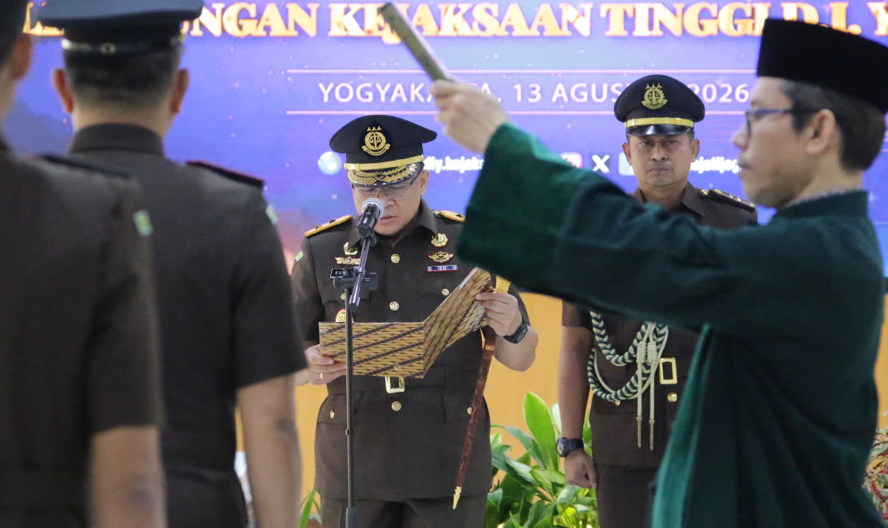  Kajati DIY Sri Kuncoro Lantik Pejabat Baru, Andi Suharlis Jadi Wakajati