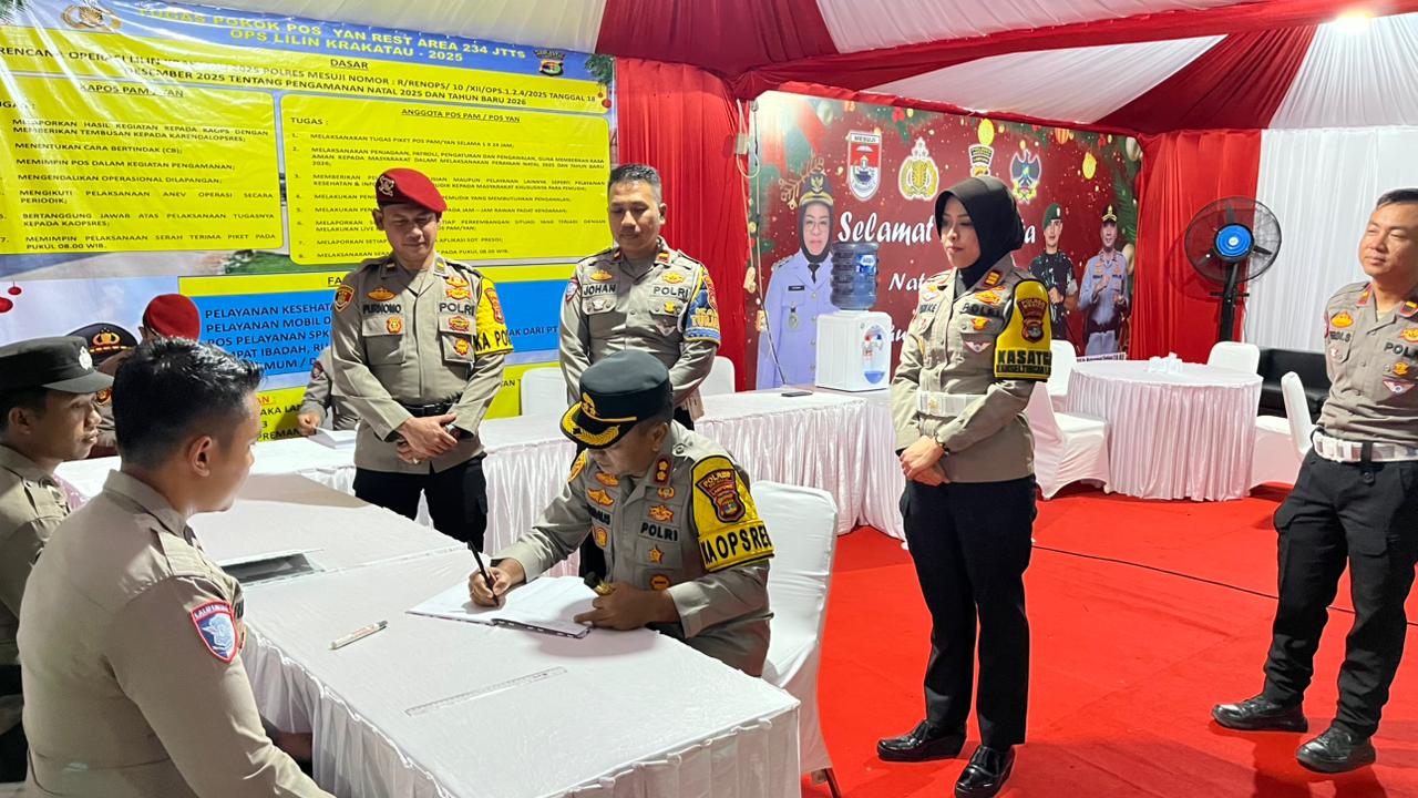Pastikan Keamanan Nataru, Kapolres Mesuji Cek Pos PAM dan Pos YAN 