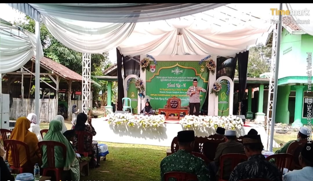 Pengajian Tahunan Jemaah Thoriqoh Qodiriyah, Kapolres Mesuji Tekankan Pentingnya Keamanan dan Kerukunan