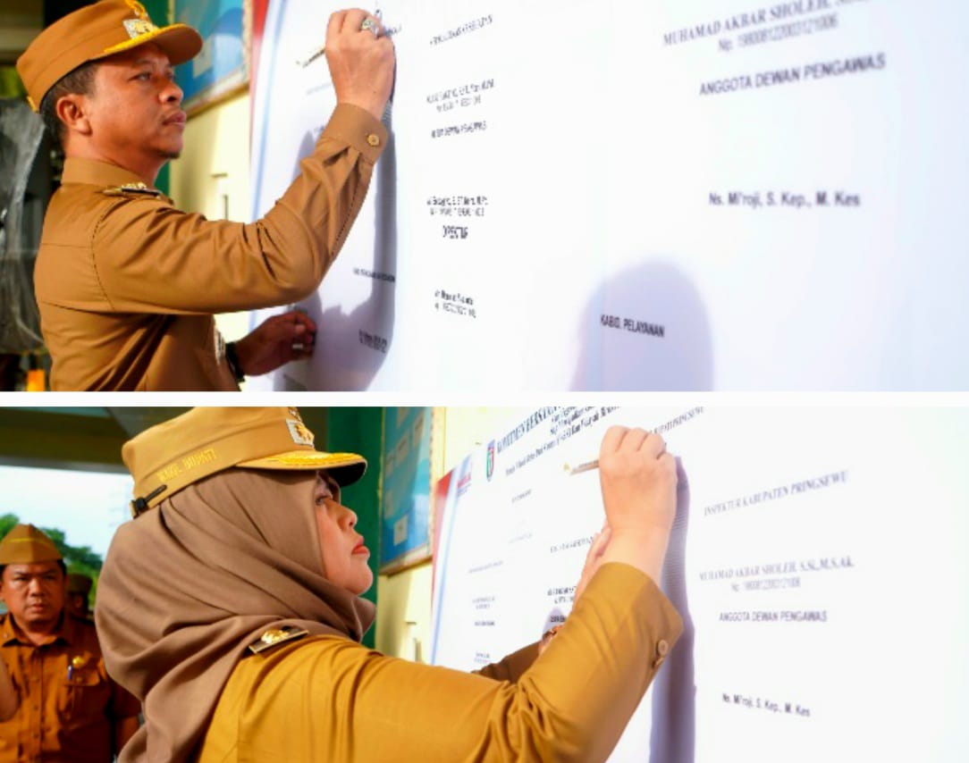  Bupati Riyanto Pamungkas Canangkan Zona Integritas di RSUD Pringsewu