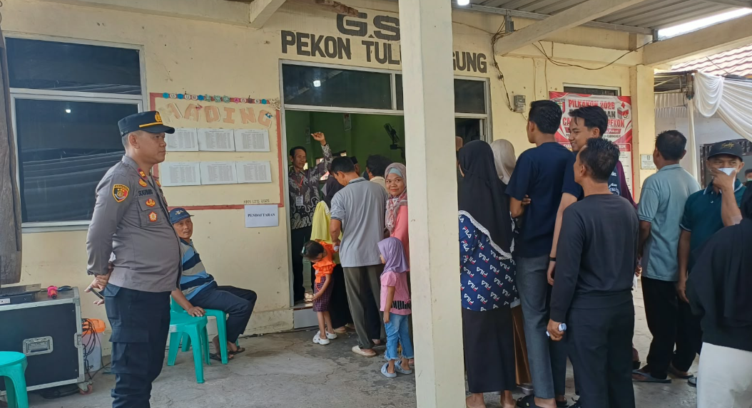 Pilkakon di Pringsewu, Polsek Gadingrejo Bersama TNI dan Satpol PP Jaga Keamanan