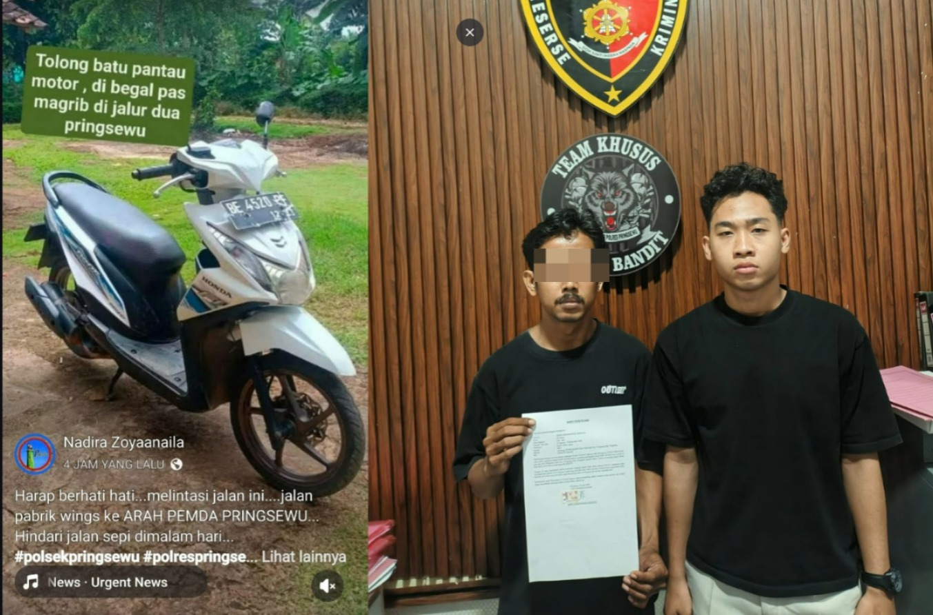  Polres Pringsewu Bongkar Kasus Begal Palsu, Motor Ternyata Dijual untuk Judi Online