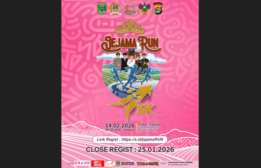 Event Jejama Run Lampung Tengah Diserbu Ribuan Peserta