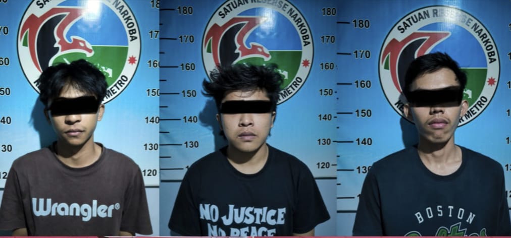 Simpan Tembakau Gorila dan Sabu di Rumah Kontrakan, Tiga Pemuda Metro Timur Diciduk Polisi