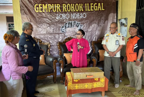 GOKIL Sobo Ndeso Edukasi Warga Sleman, Begini Cara Mengenali Rokok Ilegal