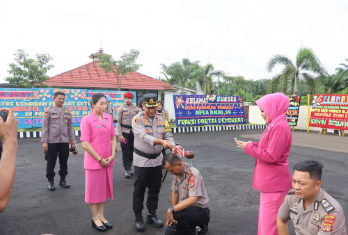  42 Anggota Polres Mesuji Naik Pangkat, Kapolres Tekankan Amanah dan Tanggung Jawab