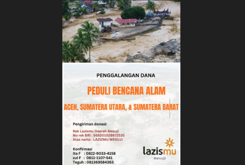 PDM Muhammadiyah Mesuji Galang Dana untuk Korban Terdampak Bencana Banjir di Sumatera