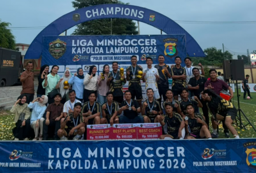 Polres Mesuji Sabet Runner Up Mini Soccer Kapolda Lampung 2026