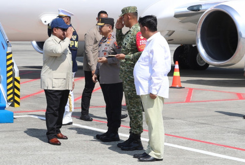 Dansatgas Pamwil VVIP Sambut Kedatangan Presiden Prabowo Subianto di YIA