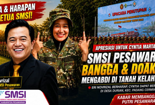 Ketua SMSI Pesawaran Apresiasi Cyntia Martalena, Lulusan SPPI 2026 yang Pernah Pimpin 860 Peserta