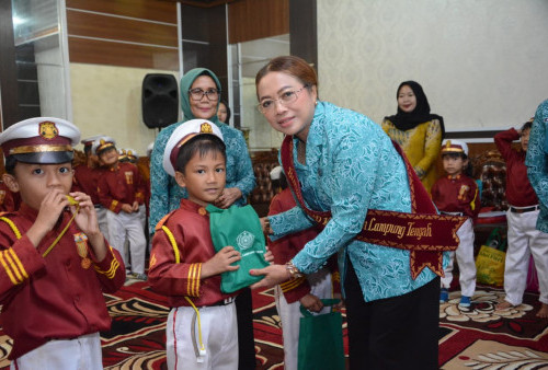 Plt Bunda PAUD Lampung Tengah Terima Kunjungan Edukasi Anak TK Mi’raj Bumi Aji