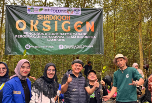  PKC PMII Lampung Tanam 5.000 Bibit Mangrove di Pesisir Pematang Pasir Lampung Selatan
