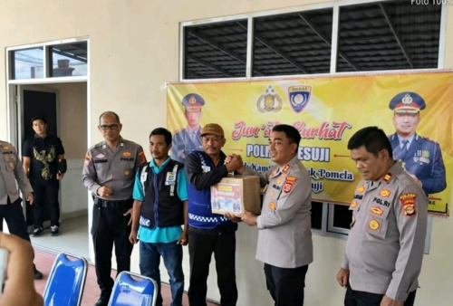 Jumat Curhat Kapolres Mesuji Bersama Tukang Ojek Pomela, Aspirasi Pengemudi Ditampung Langsung